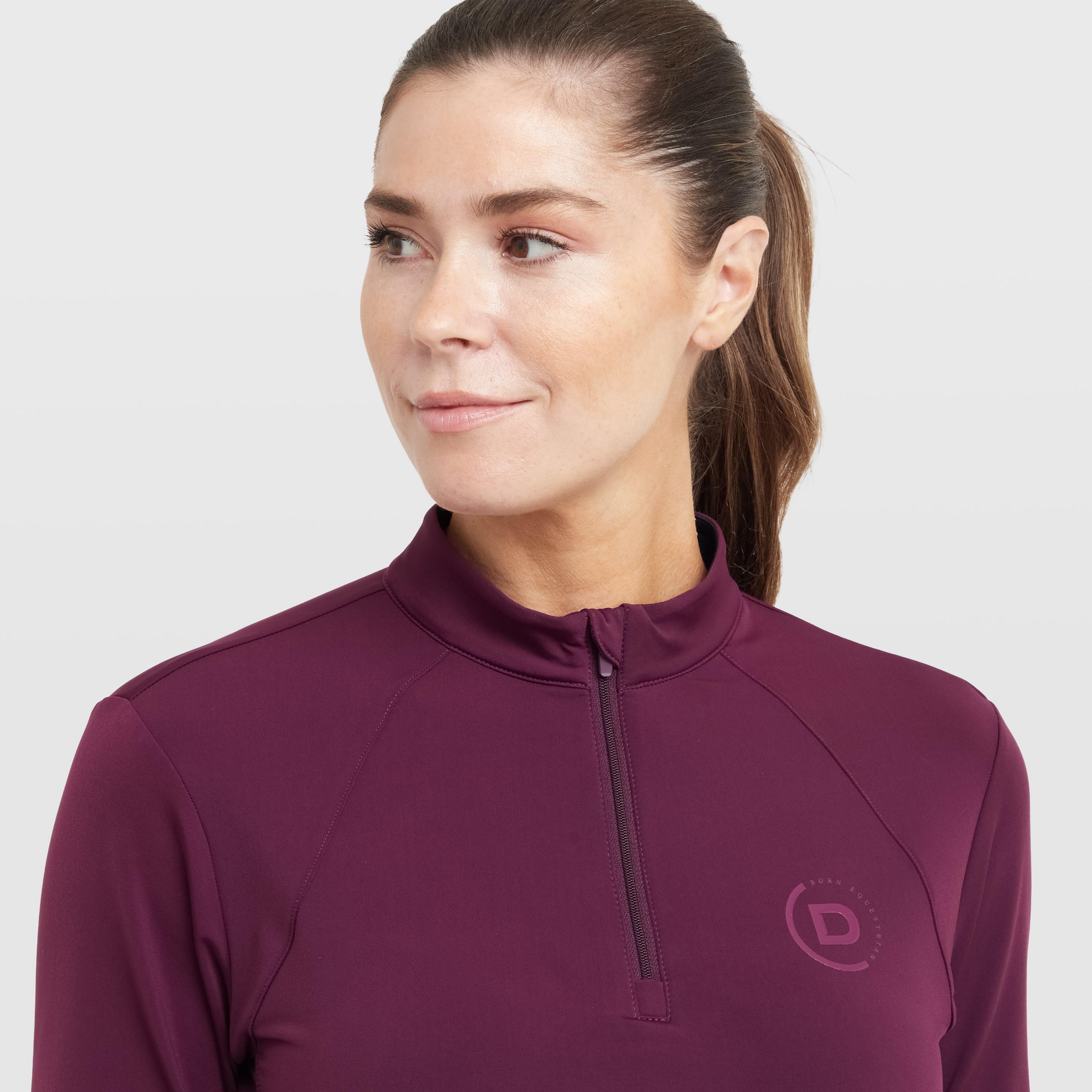 Women's Brushed Long Sleeve Mid Layer Purple