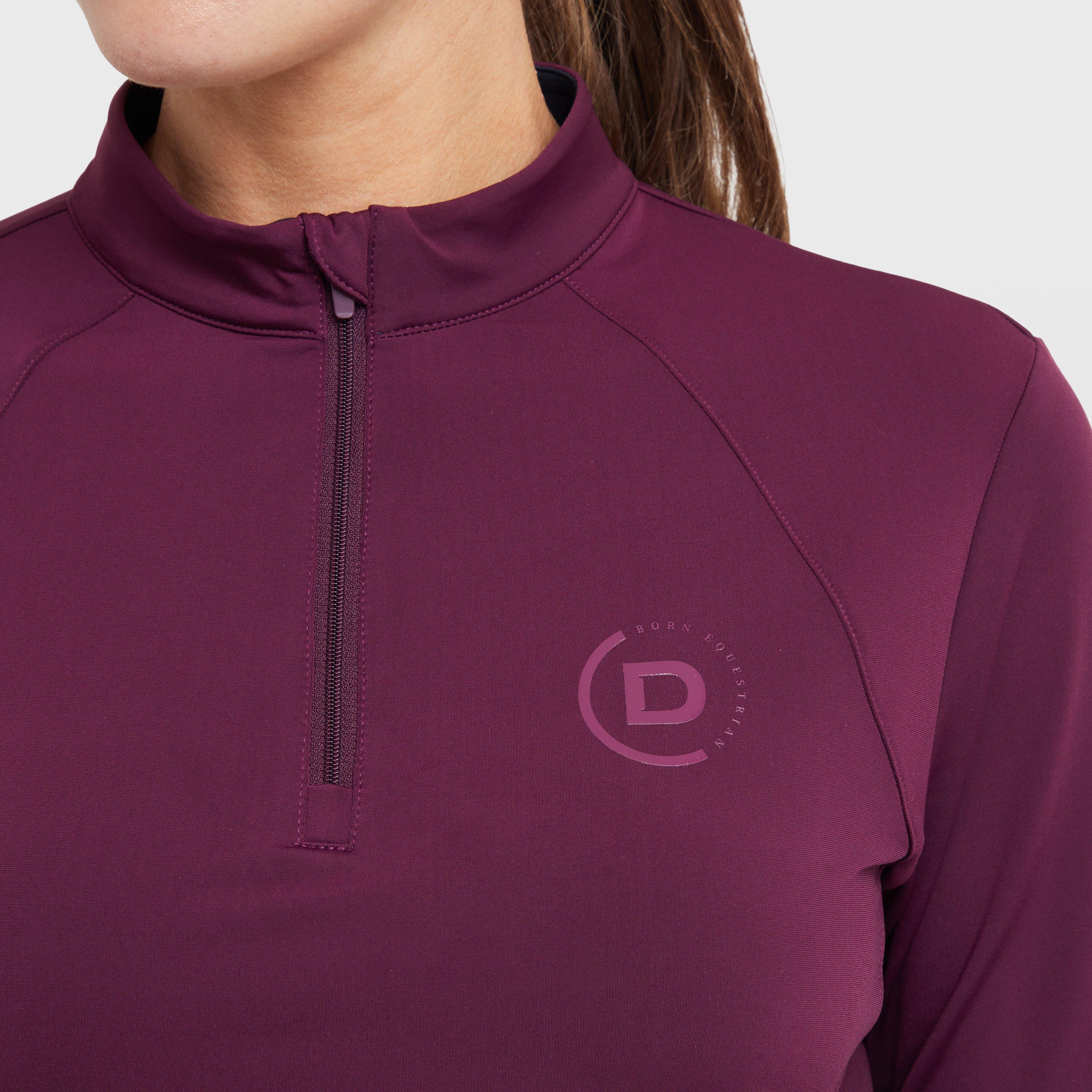 Women's Brushed Long Sleeve Mid Layer Purple