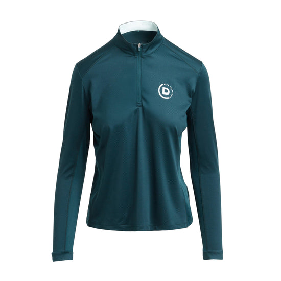 Womens Breathable Long Sleeve Top Deep Emerald Green
