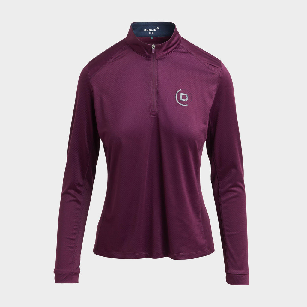 Womens Breathable Long Sleeve Top Purple Violet