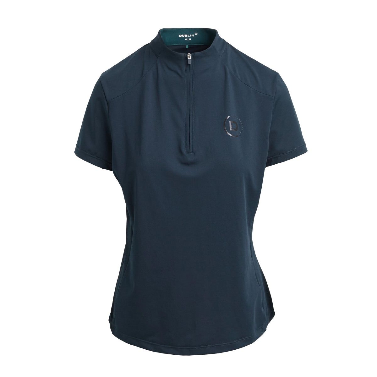 Womens 1/4 Zip Short Sleeve Top Navy