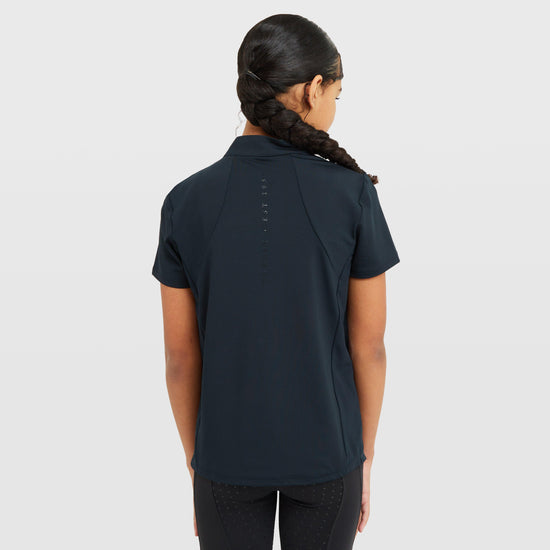 Kids 1/4 Zip Short Sleeve Top Navy