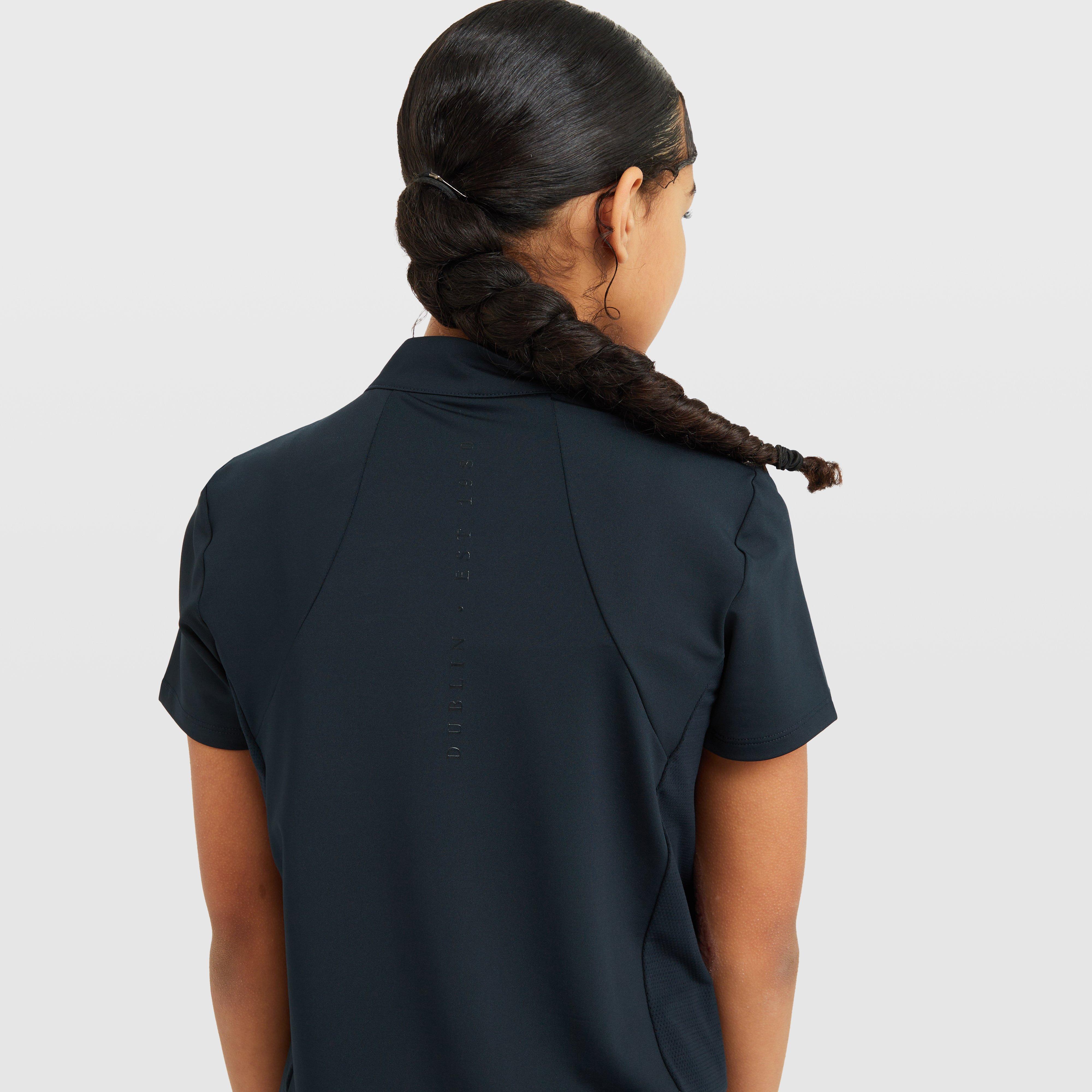 Kids 1/4 Zip Short Sleeve Top Navy