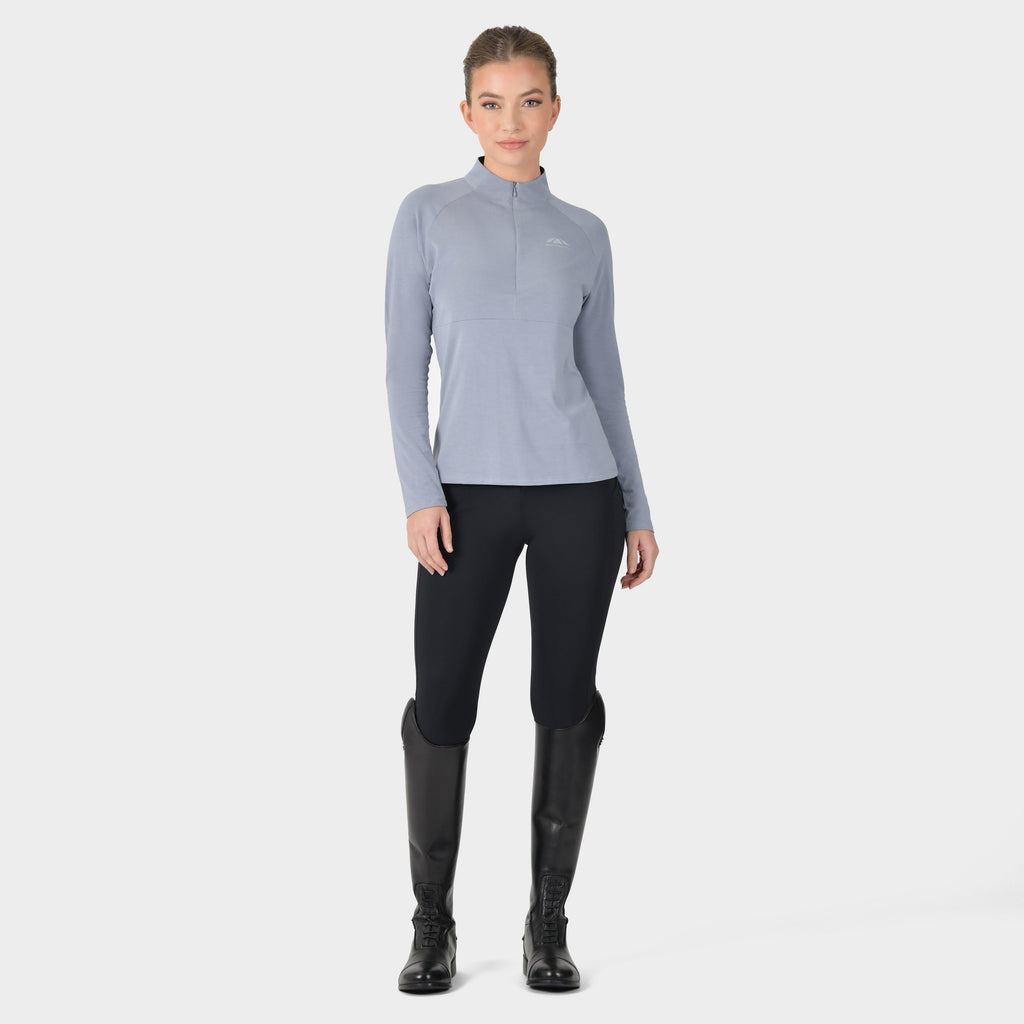 Women's Bamboo Long Sleeve Performance Base Layer Blue