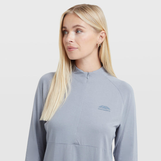 Women's Bamboo Long Sleeve Performance Base Layer Blue