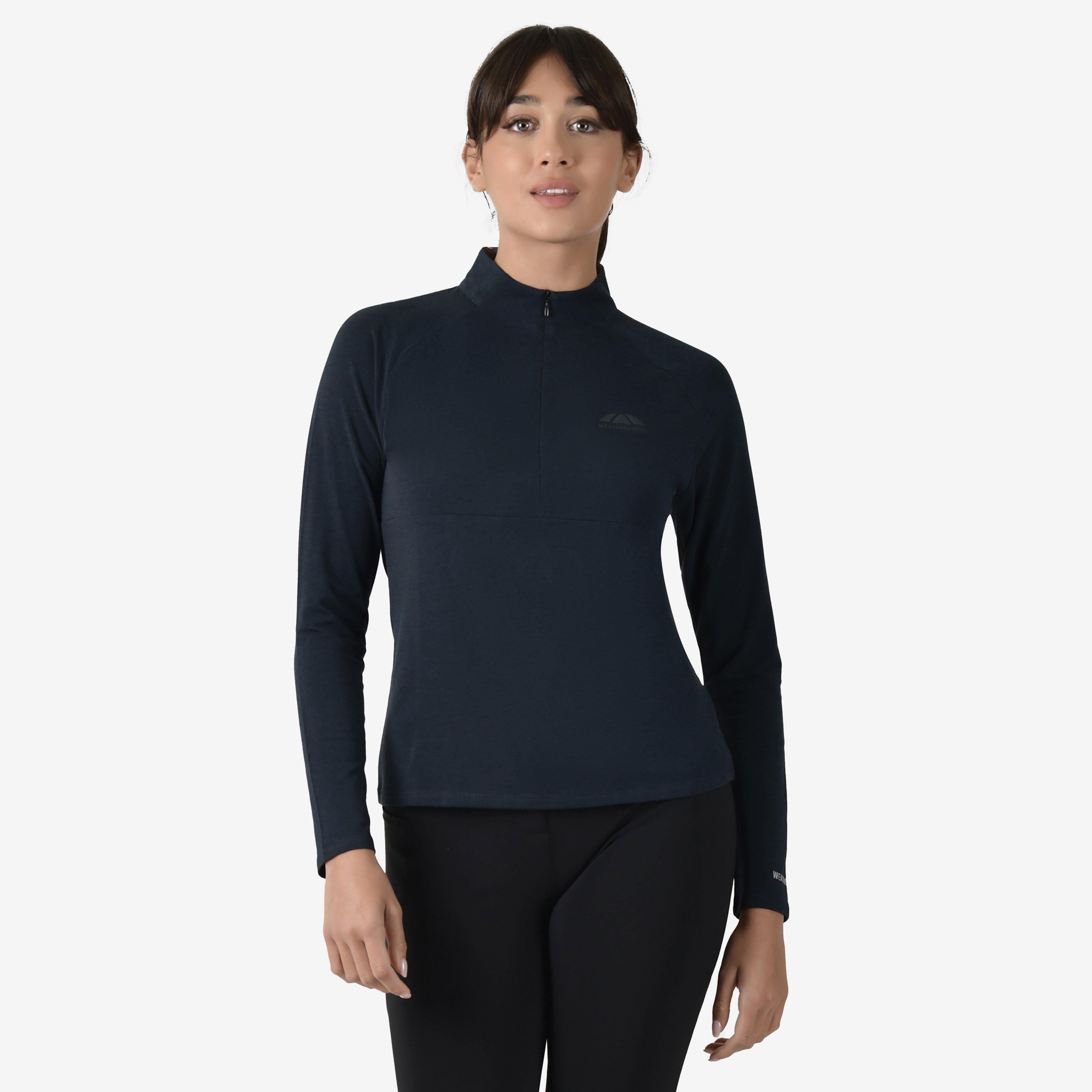 Women's Bamboo Long Sleeve Performance Base Layer Navy