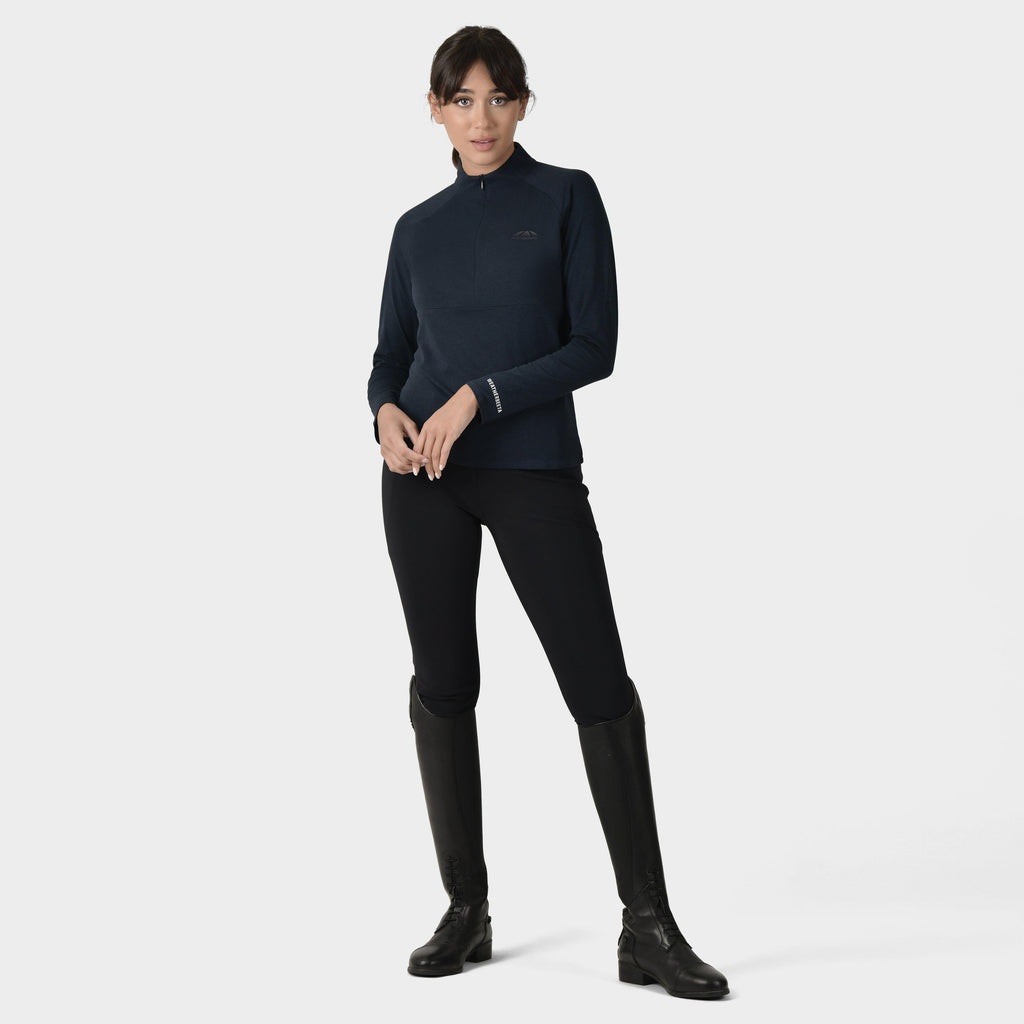 Women's Bamboo Long Sleeve Performance Base Layer Navy