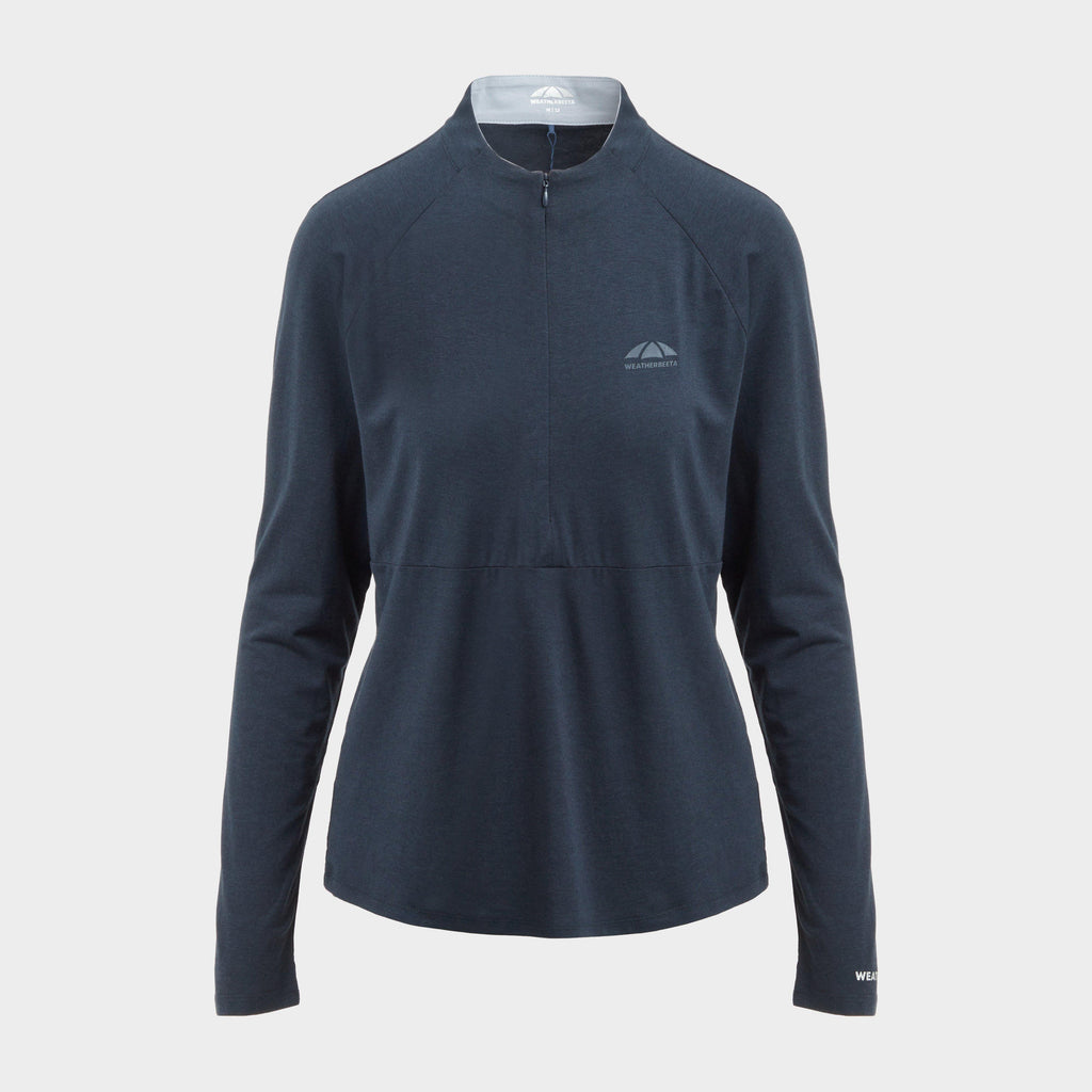 Women's Bamboo Long Sleeve Performance Base Layer Navy