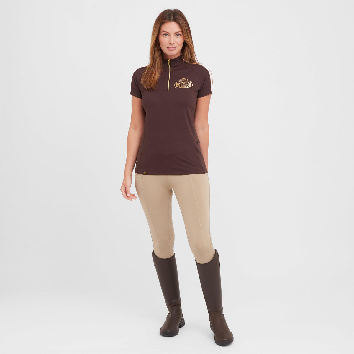 Womens Team Short Sleeved Base Layer Umber