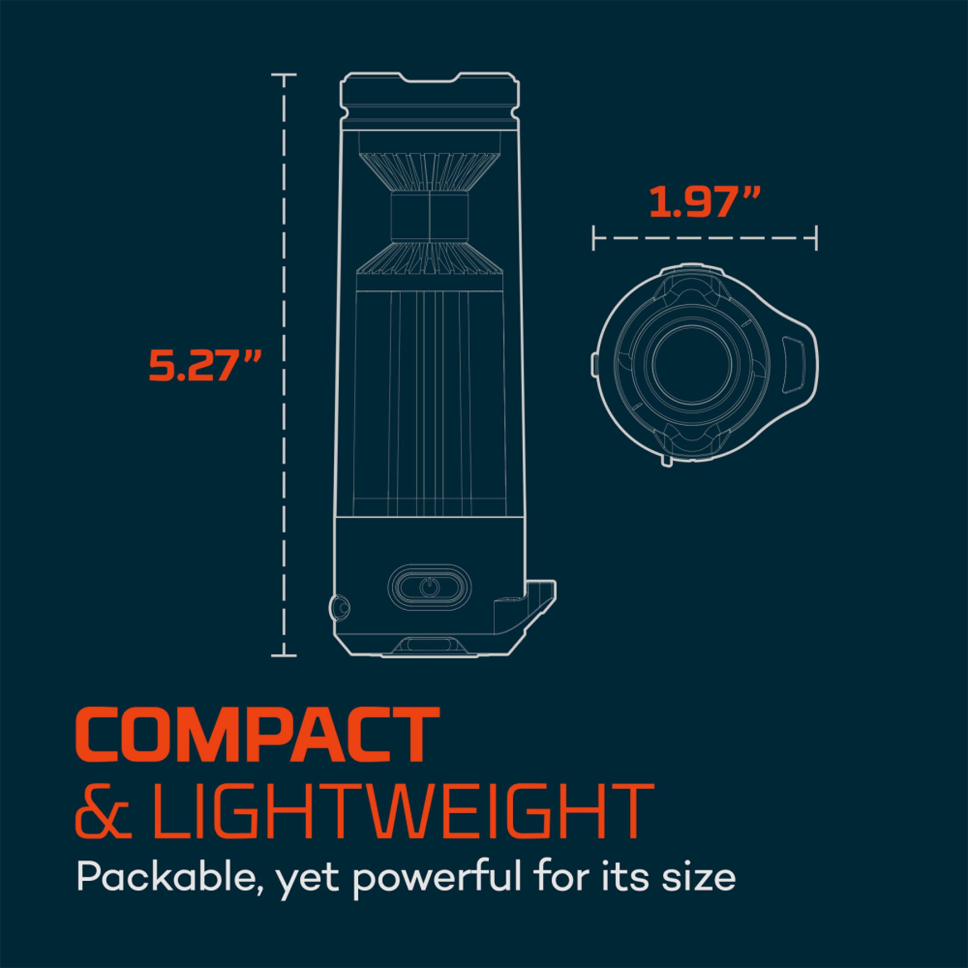 Tempest 500 Rechargeable Lantern Black