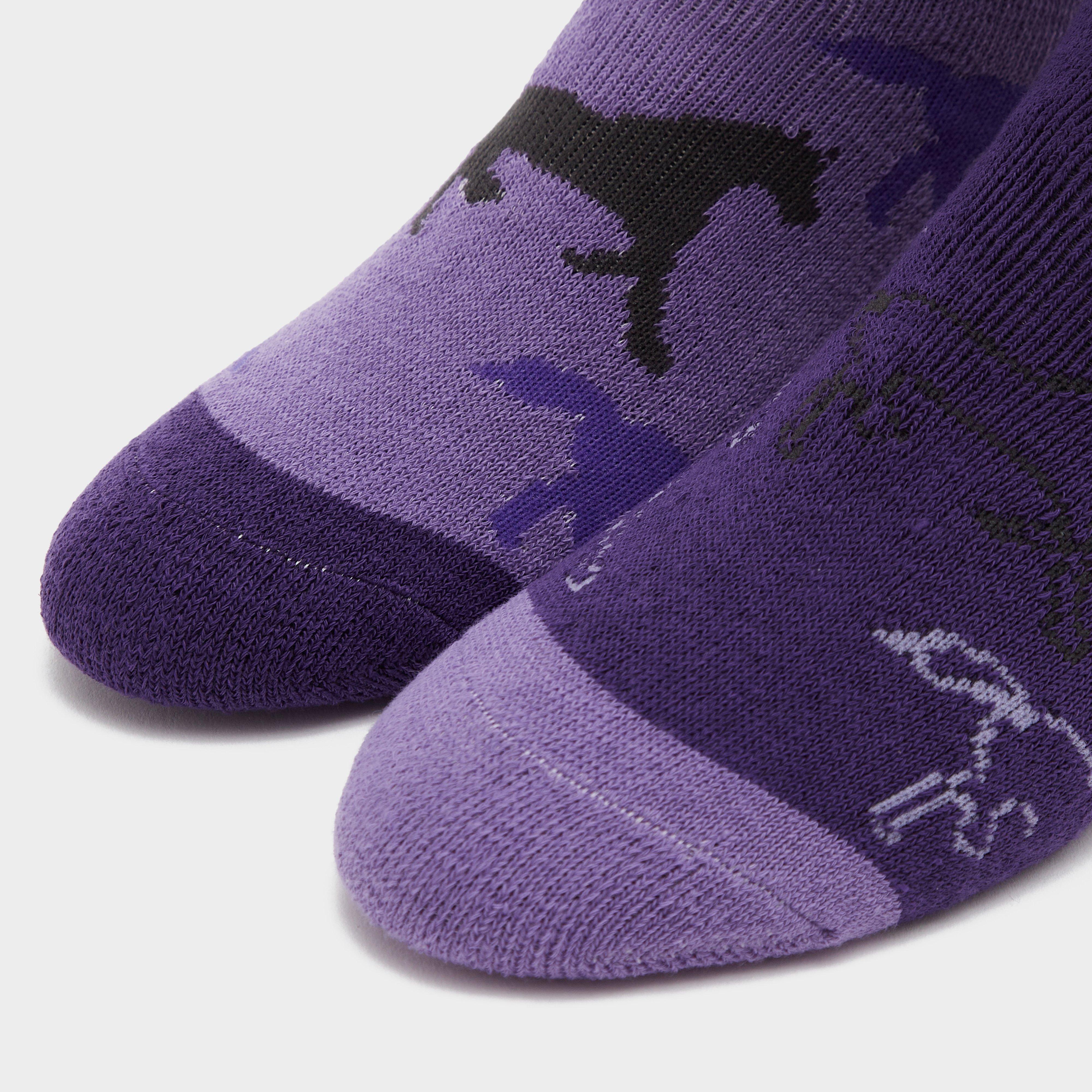 Kids Equestrian Midweight Horseshoe Socks Purple/Lilac