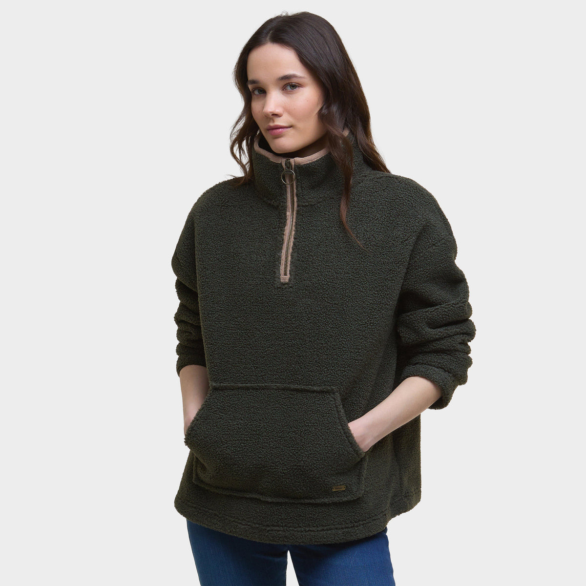 Womens Bamburgh Half-Zip Fleece Olive