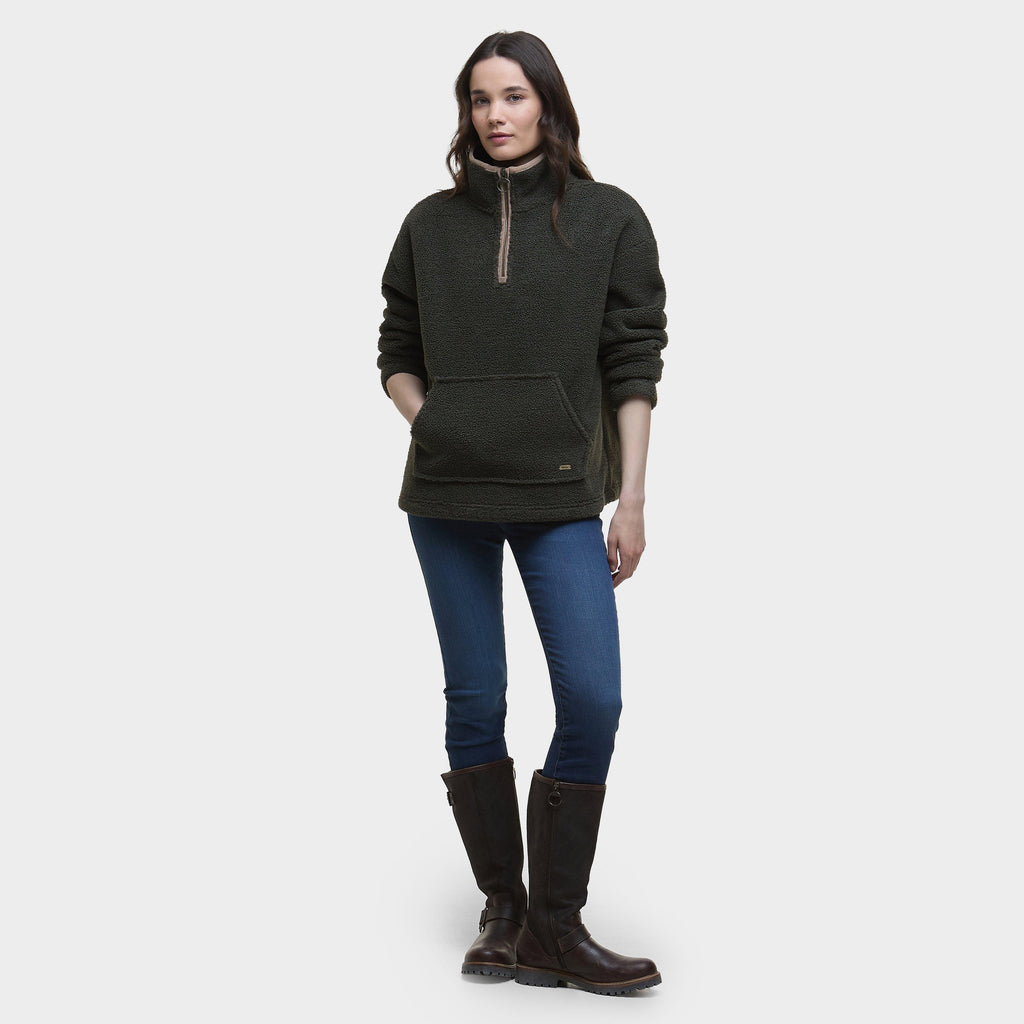 Womens Bamburgh Half-Zip Fleece Olive
