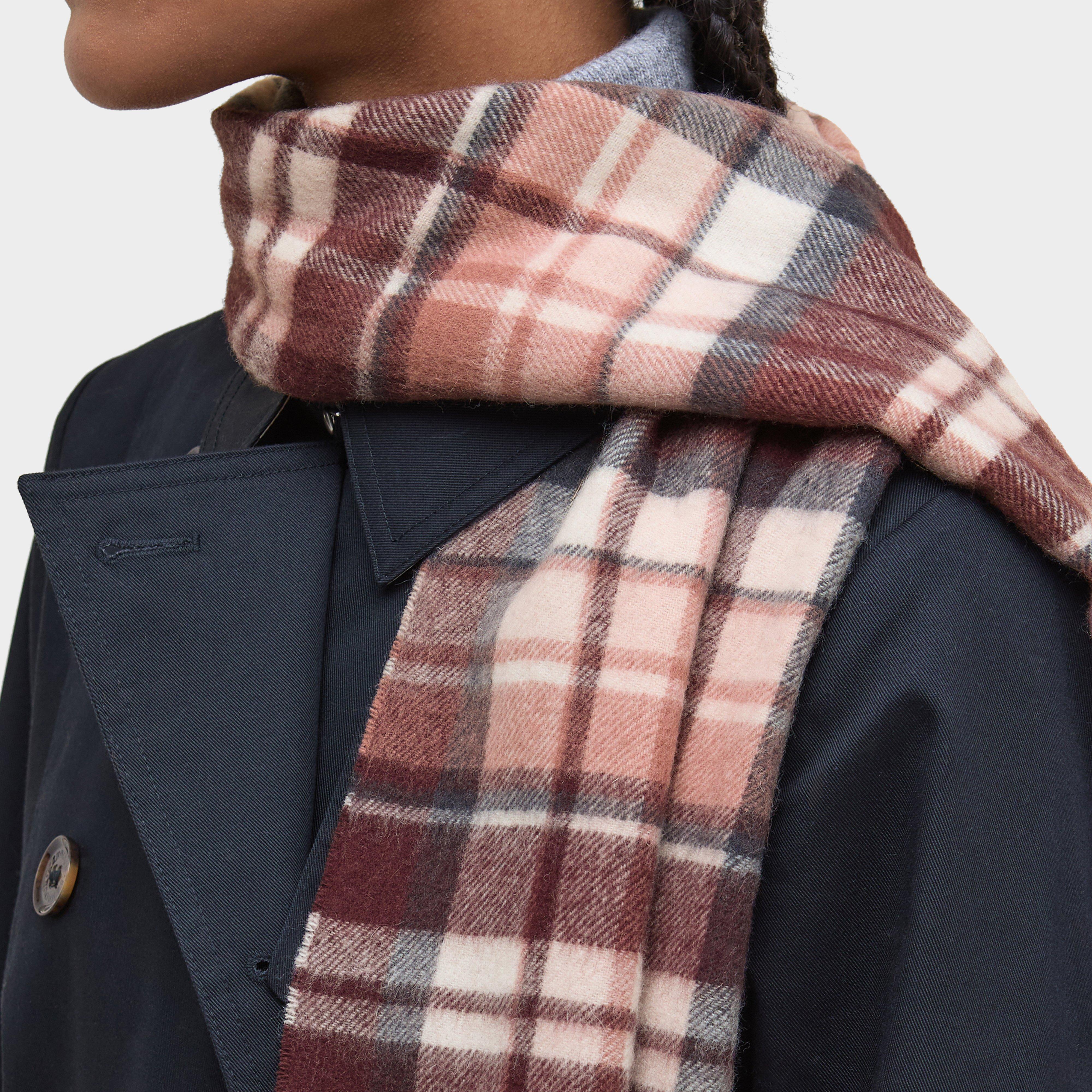Women's Vintage Winter Plaid Scarf