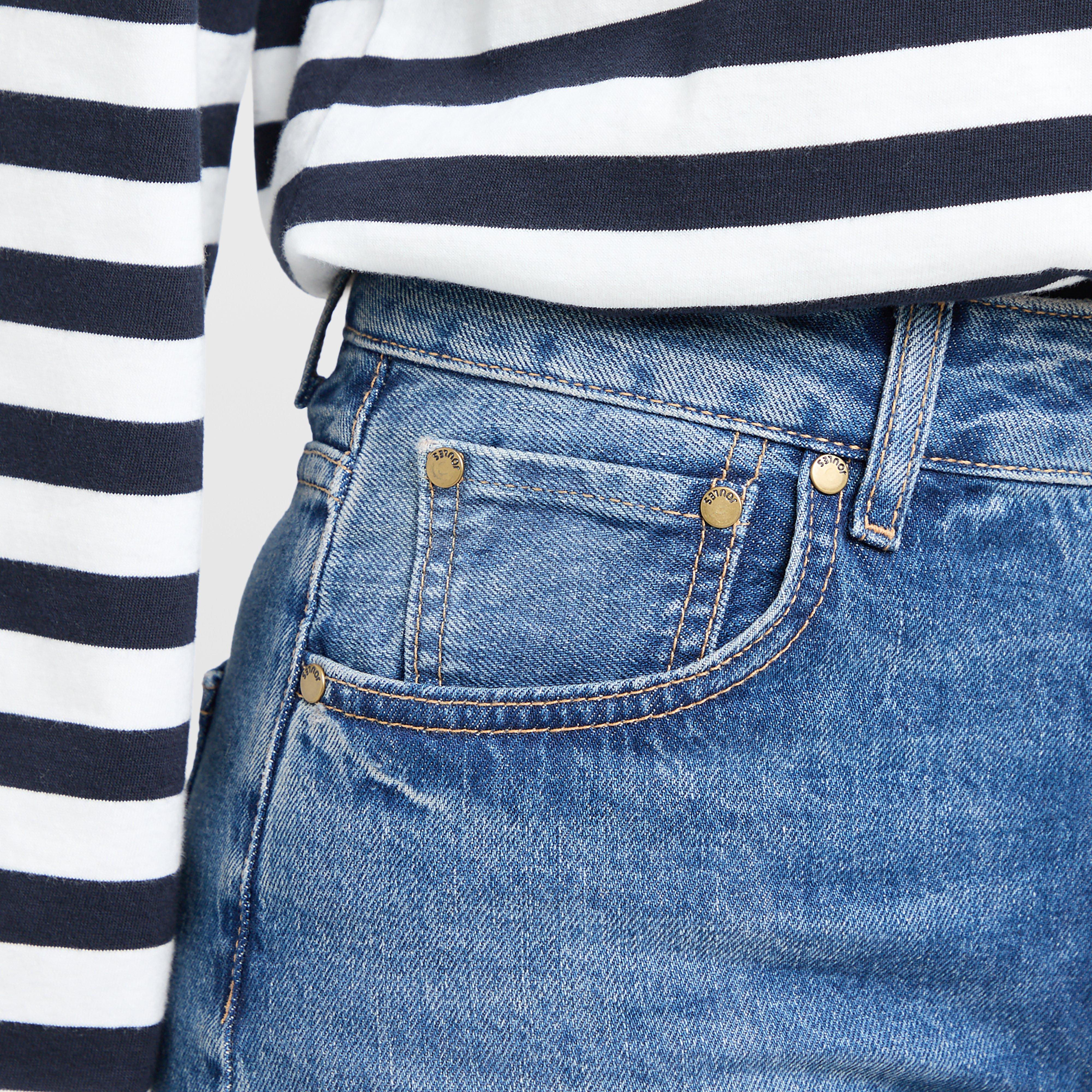 Womens Mid Relaxed Fit Mid-Rise Jeans