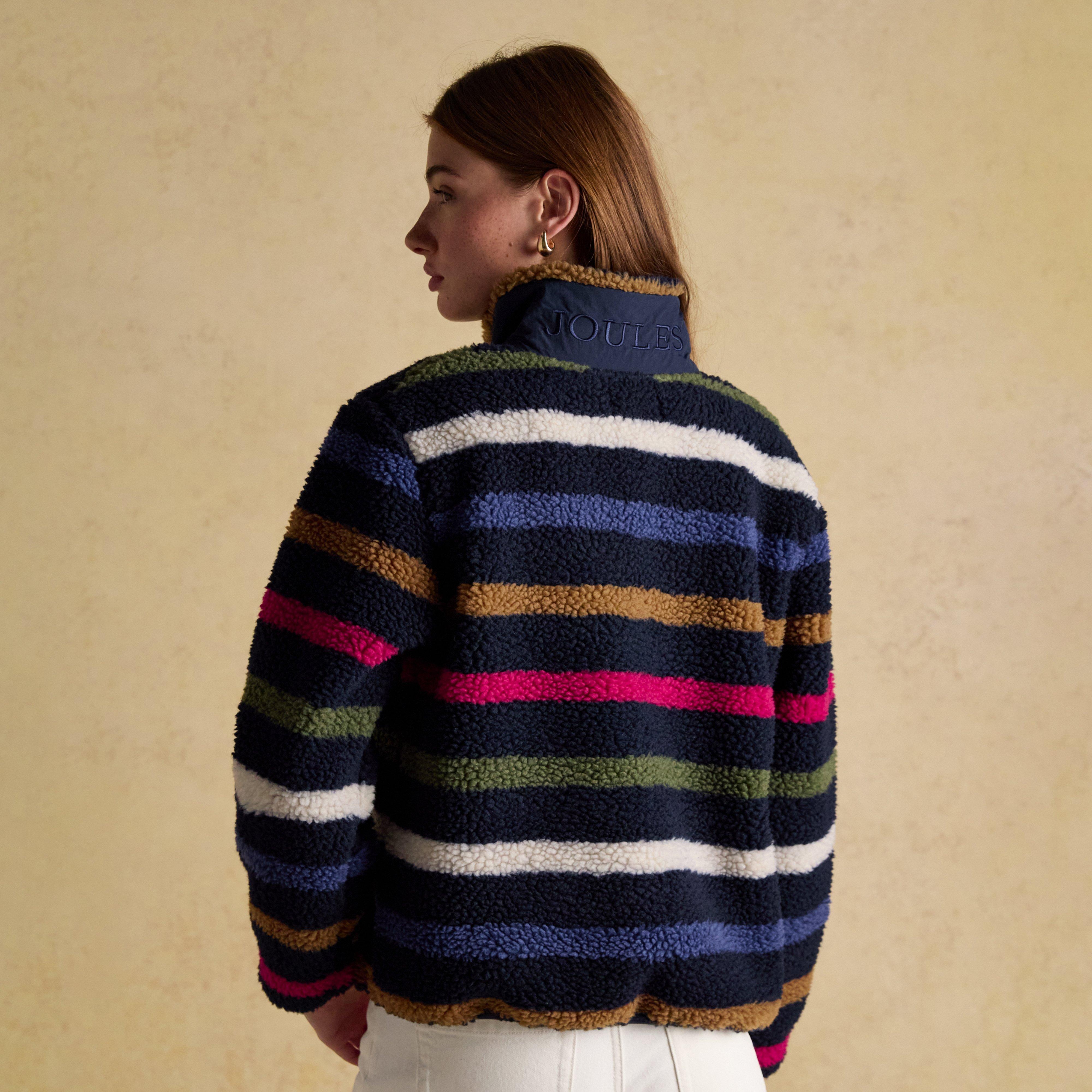 Women's Lottie Multi Stripe Borg Fleece