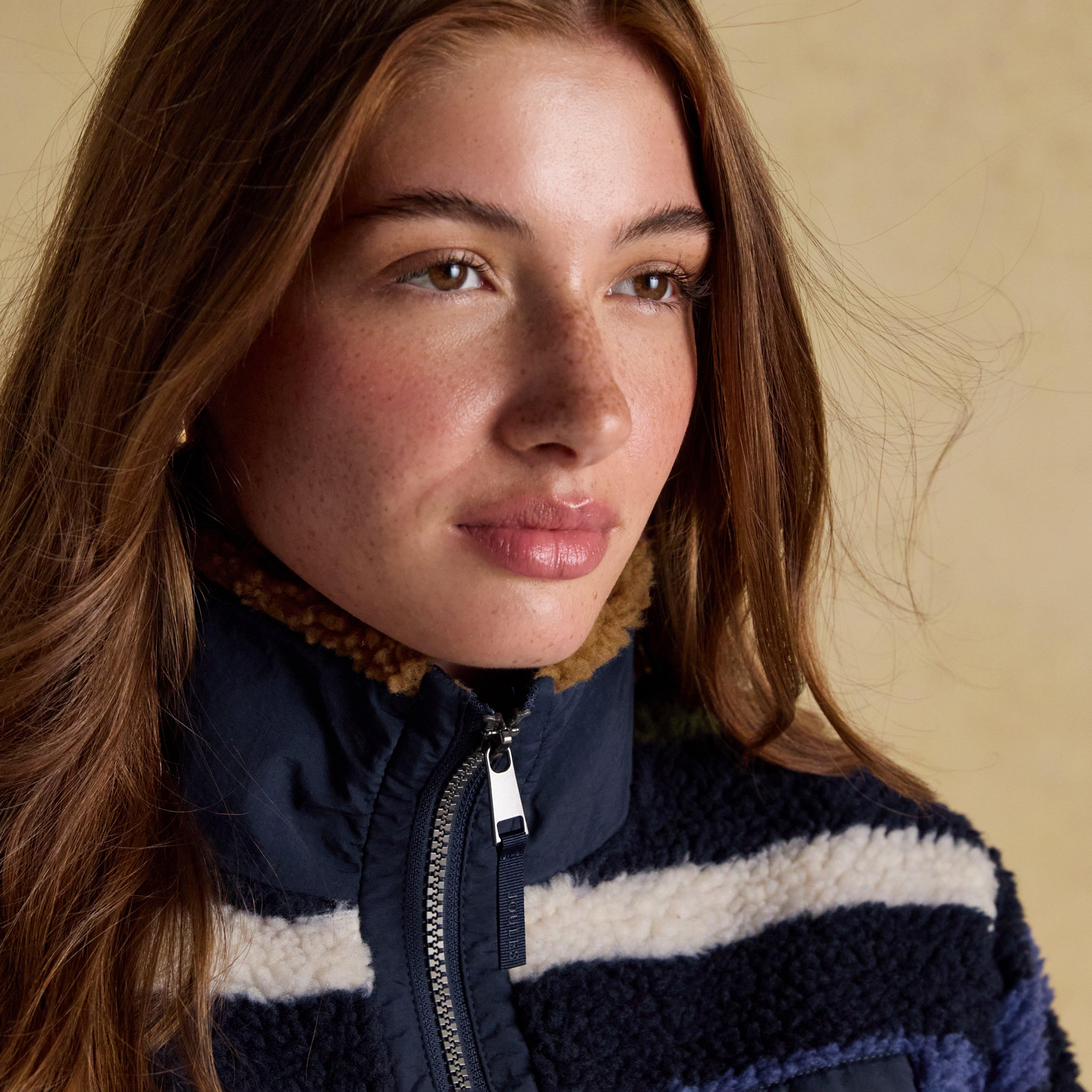 Women's Lottie Multi Stripe Borg Fleece