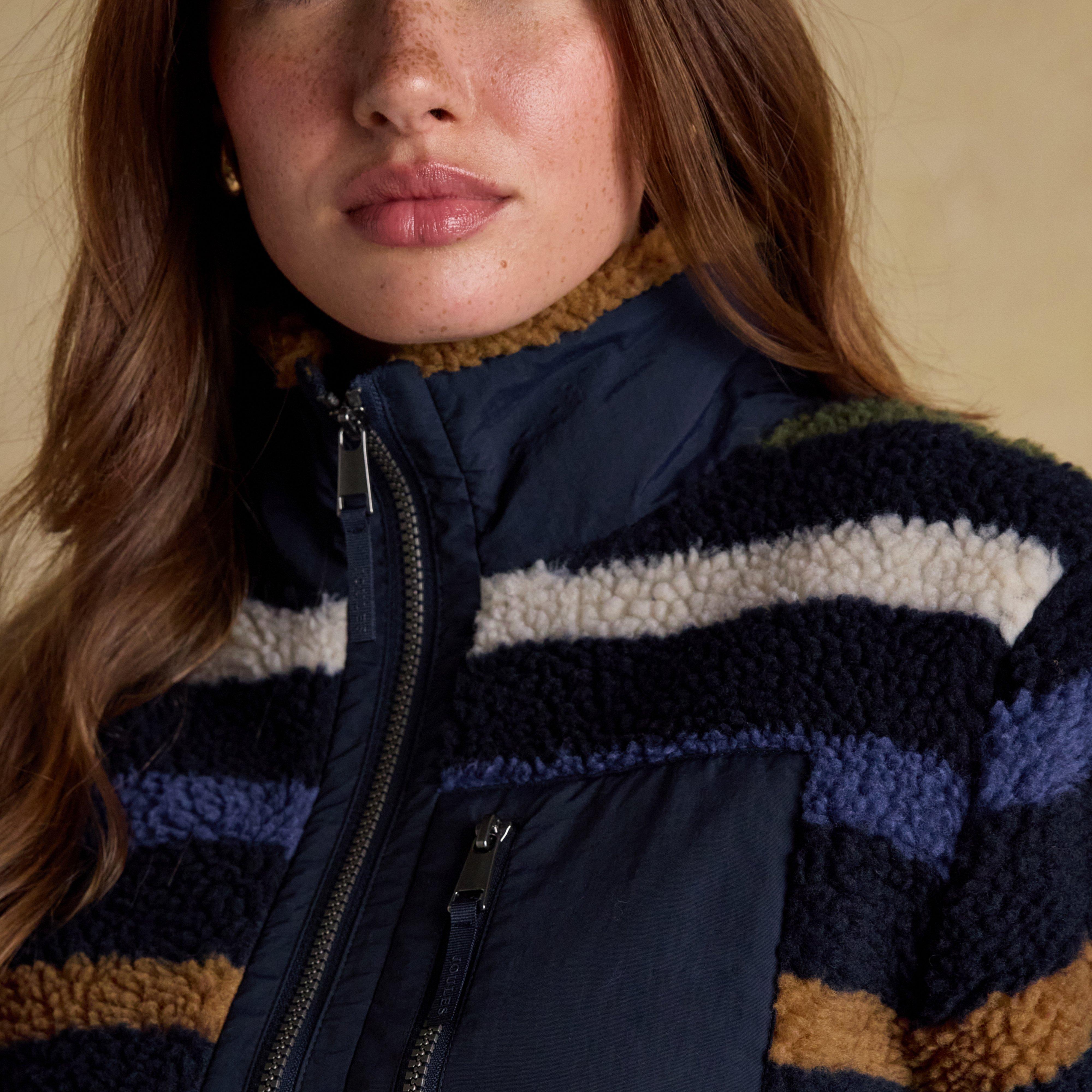 Women's Lottie Multi Stripe Borg Fleece