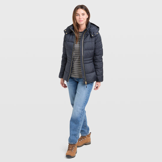 Womens Hadlow Showerproof Padded Jacket Navy