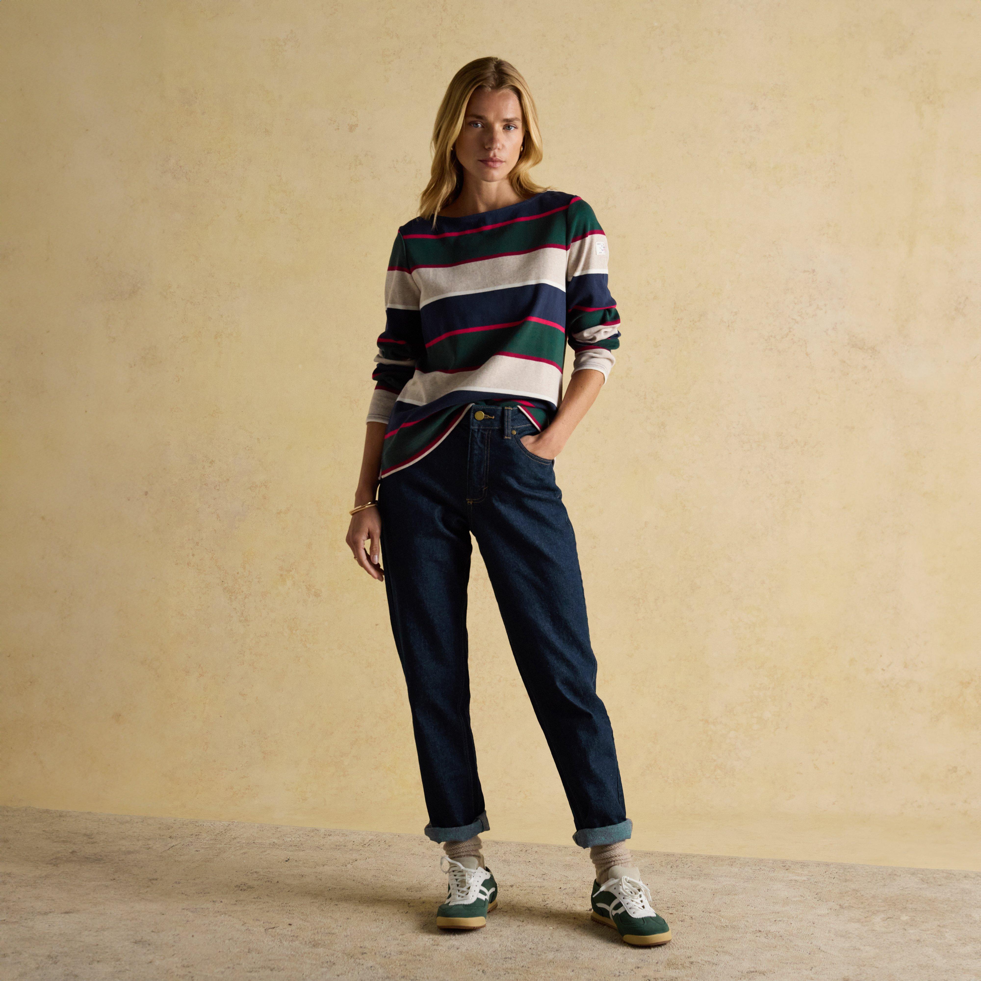 Women's Harbour Boat Neck Breton Top Multi Stripe