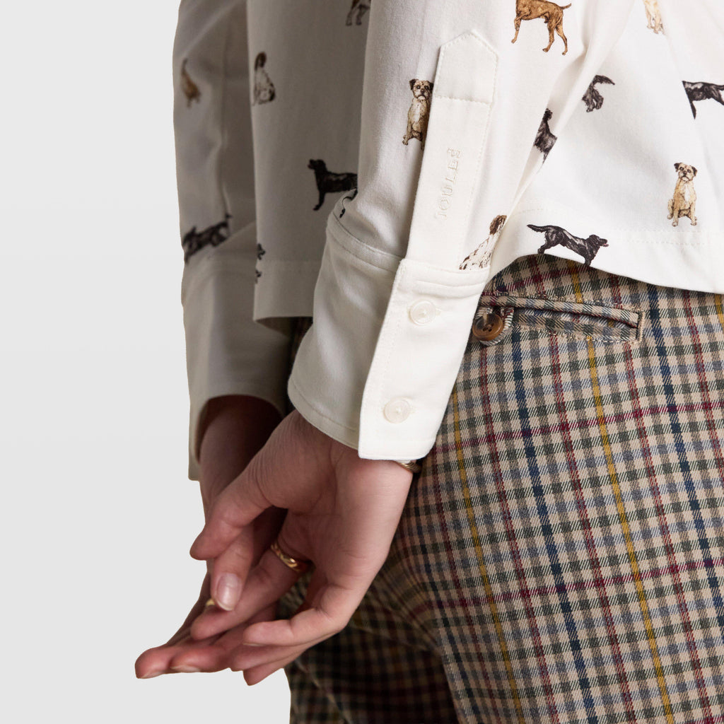 Womens Eleanor Tomlinson Dogs Jersey Shirt White