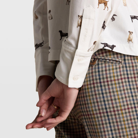 Womens Eleanor Tomlinson Dogs Jersey Shirt White