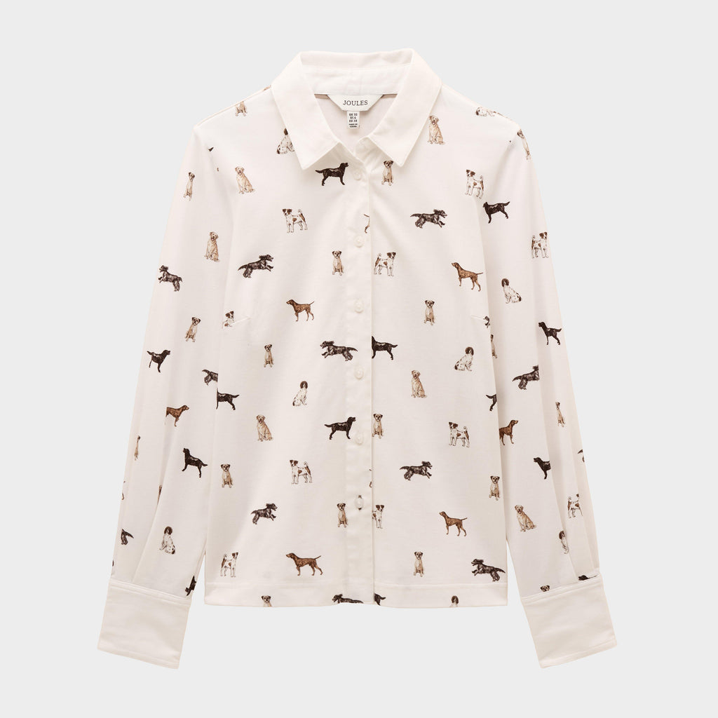 Womens Eleanor Tomlinson Dogs Jersey Shirt White