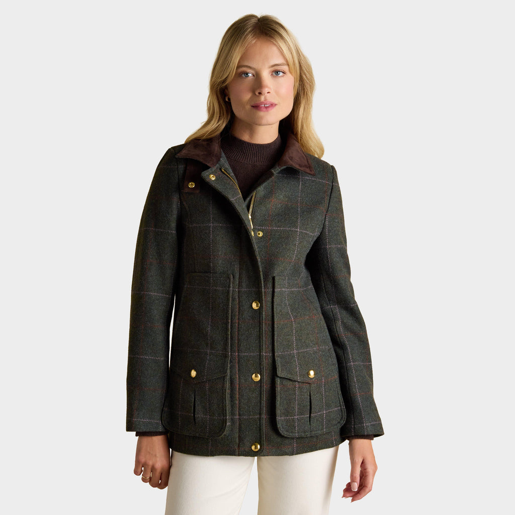 Women's Classic Fieldcoat Tweed Coat Grasmoor