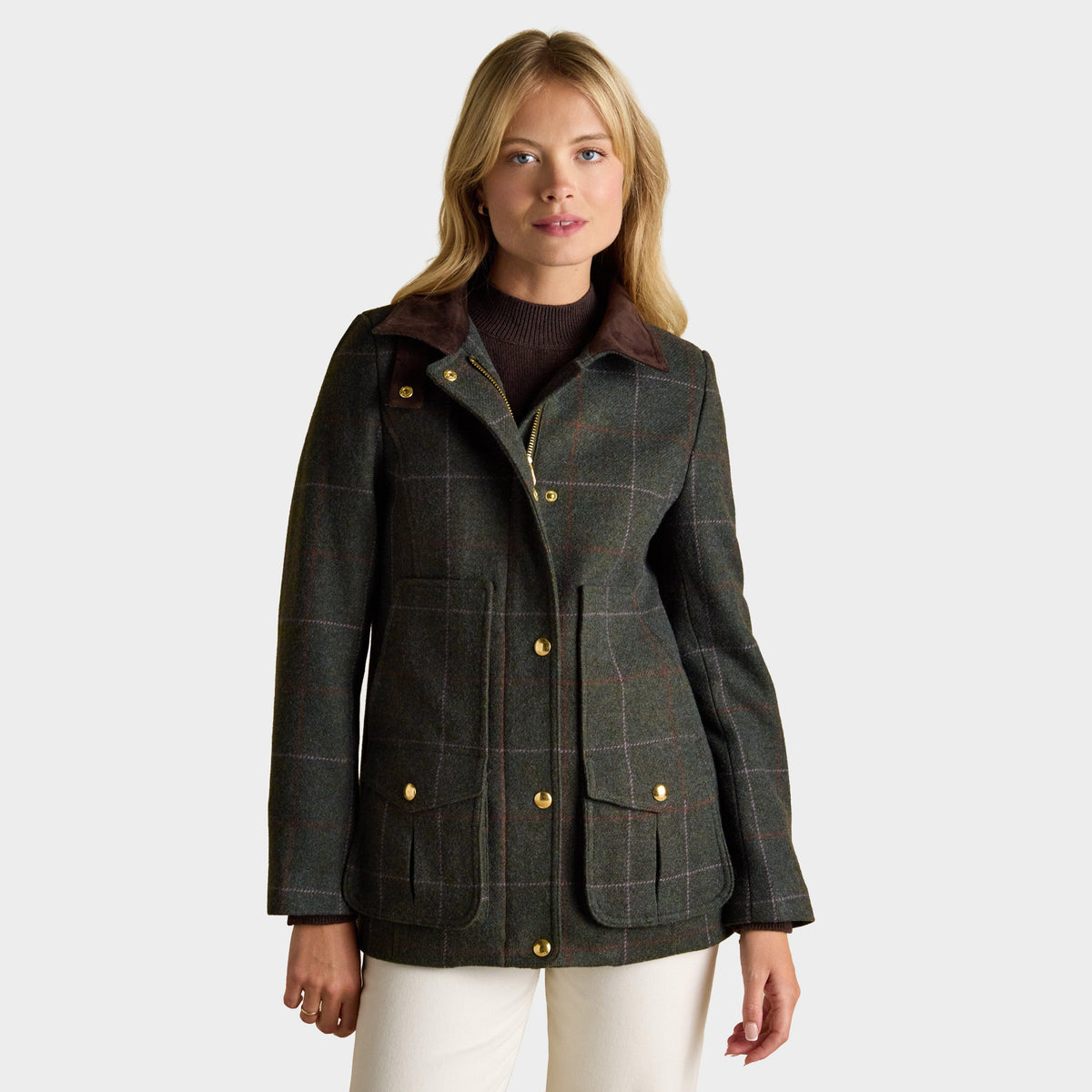 Women's Classic Fieldcoat Tweed Coat Grasmoor