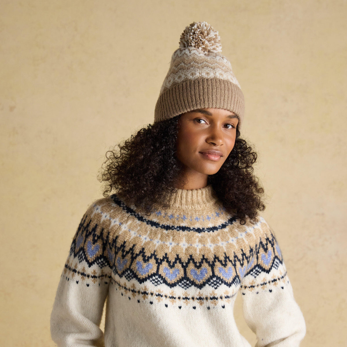 Women's Kara Bobble Hat Beige