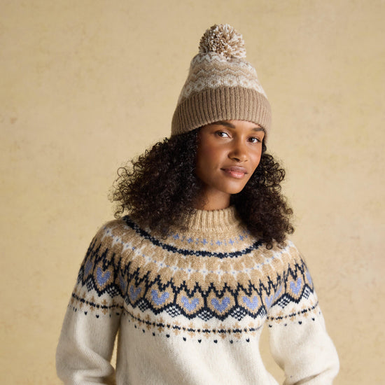 Women's Kara Bobble Hat Beige