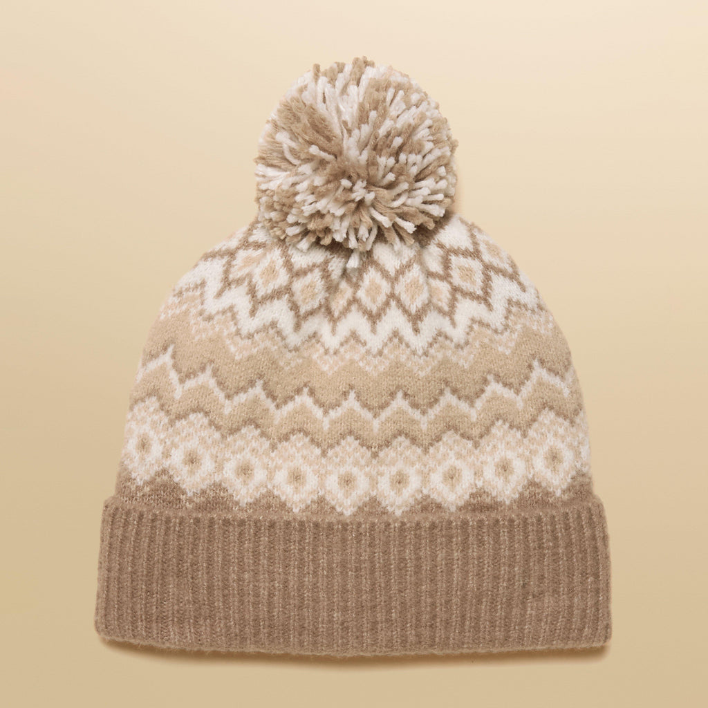 Women's Kara Bobble Hat Beige