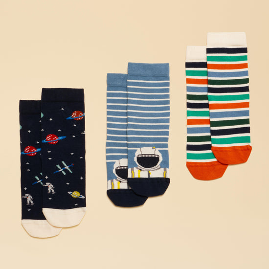 Kids' Neat Feet 3 Pack Socks Blue