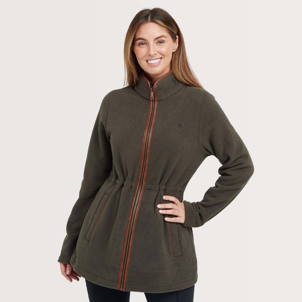 Womens Country Longline Fleece Khaki