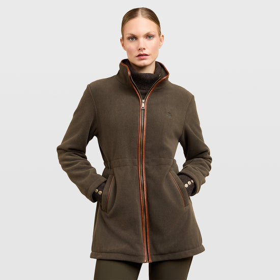 Womens Country Longline Fleece Khaki