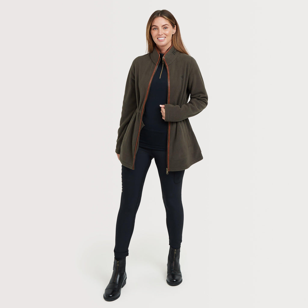 Womens Country Longline Fleece Khaki