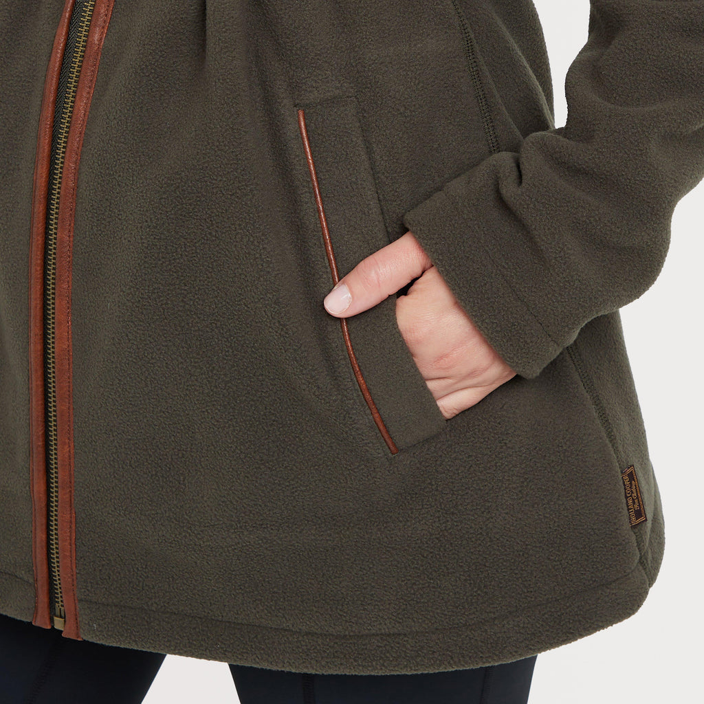 Womens Country Longline Fleece Khaki