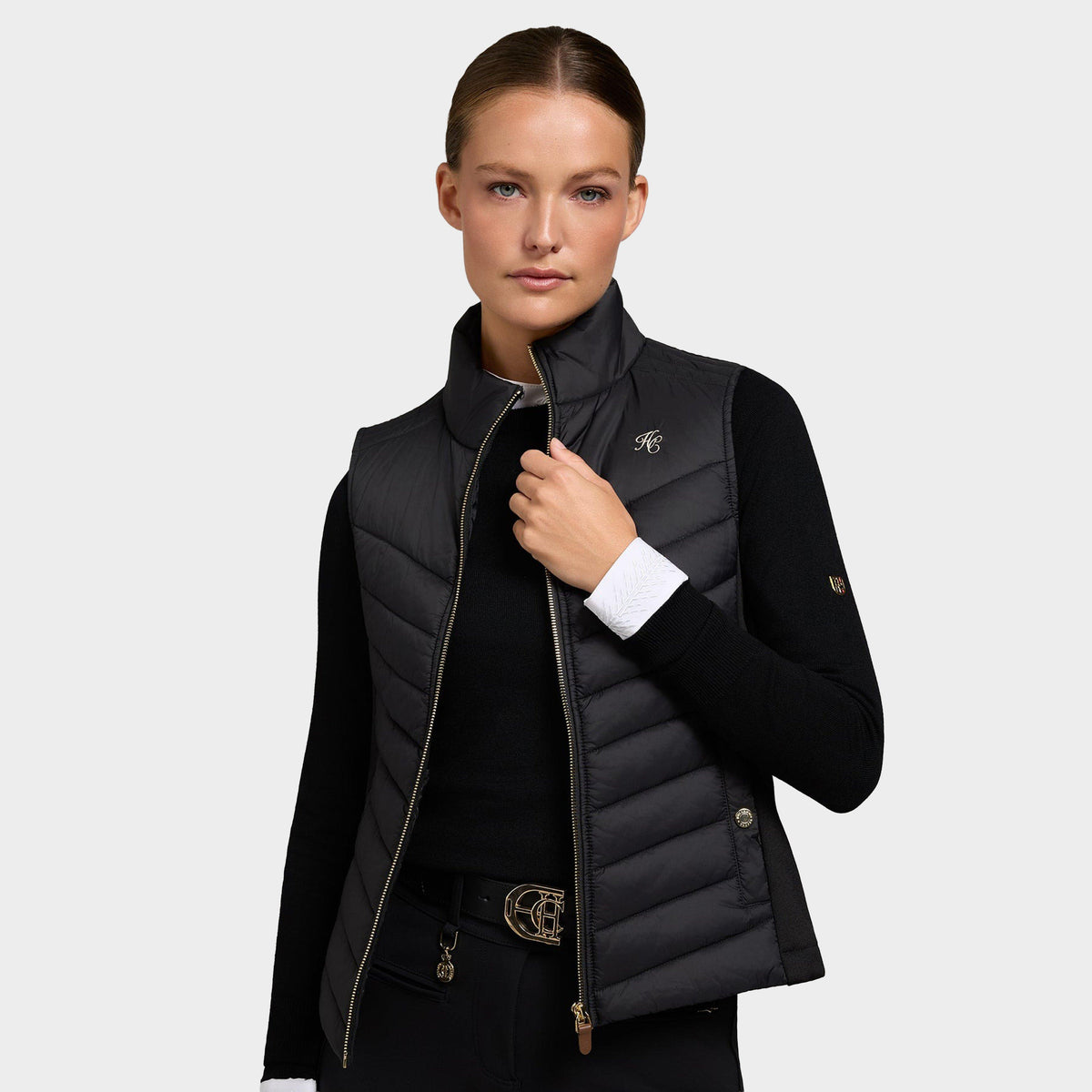 Hybrid Equestrian Gilet Black