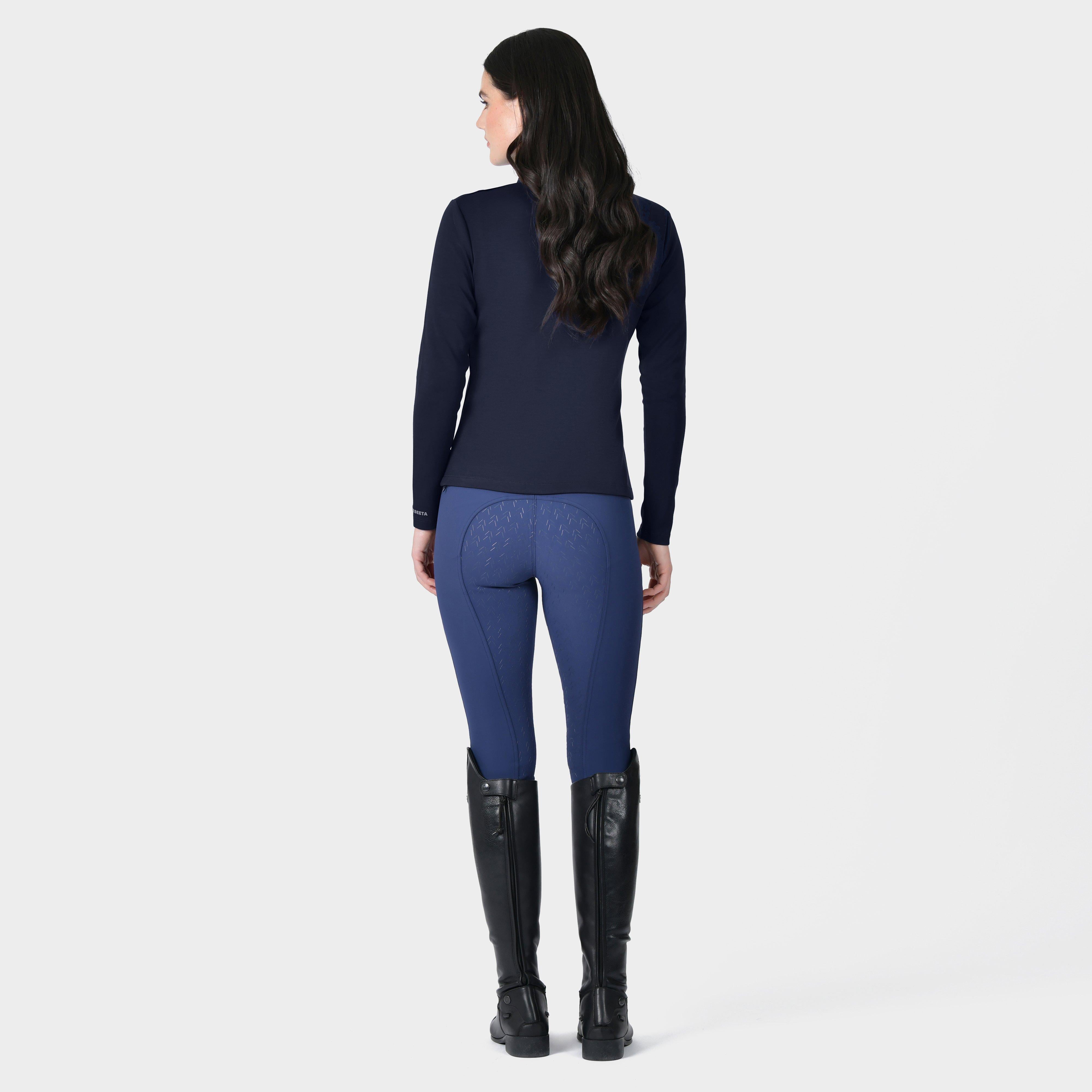 Women's Half Zip Long Sleeve Mid Layer Navy