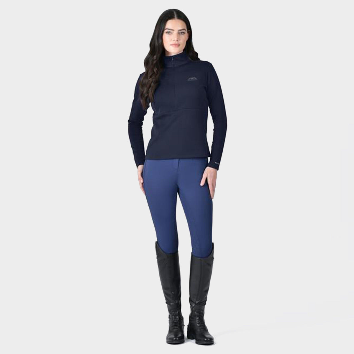Women's Half Zip Long Sleeve Mid Layer Navy