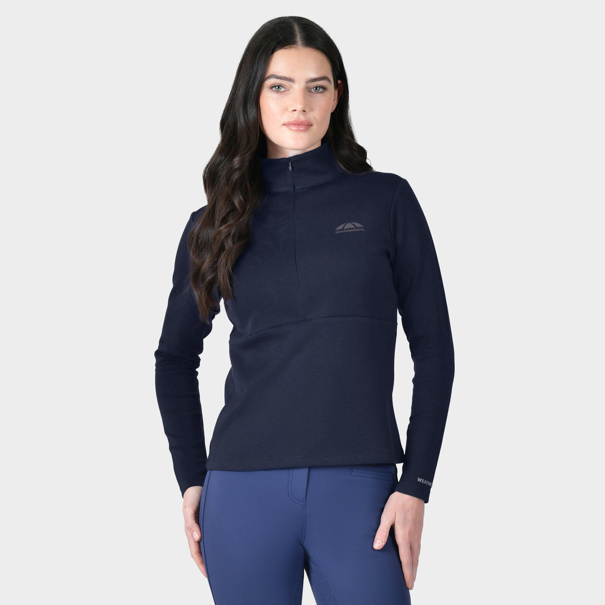 Women's Half Zip Long Sleeve Mid Layer Navy