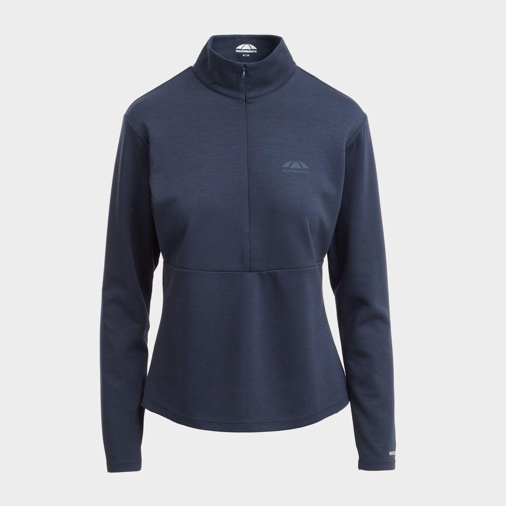Women's Half Zip Long Sleeve Mid Layer Navy