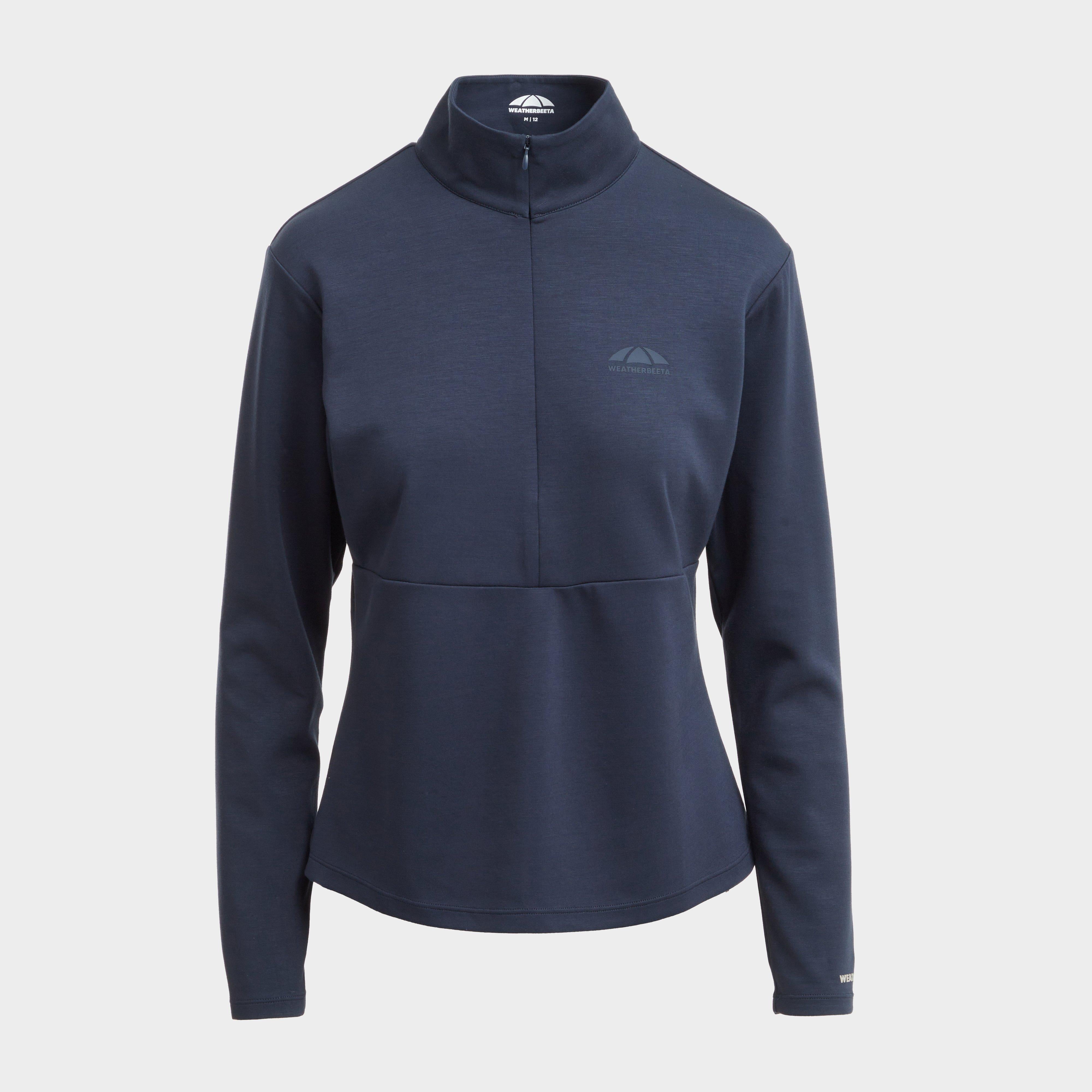 Women's Half Zip Long Sleeve Mid Layer Navy