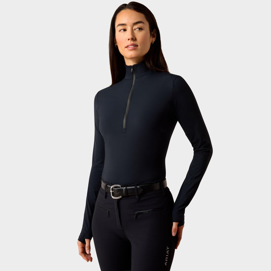 Women's SolVeil ½ Zip Baselayer Black