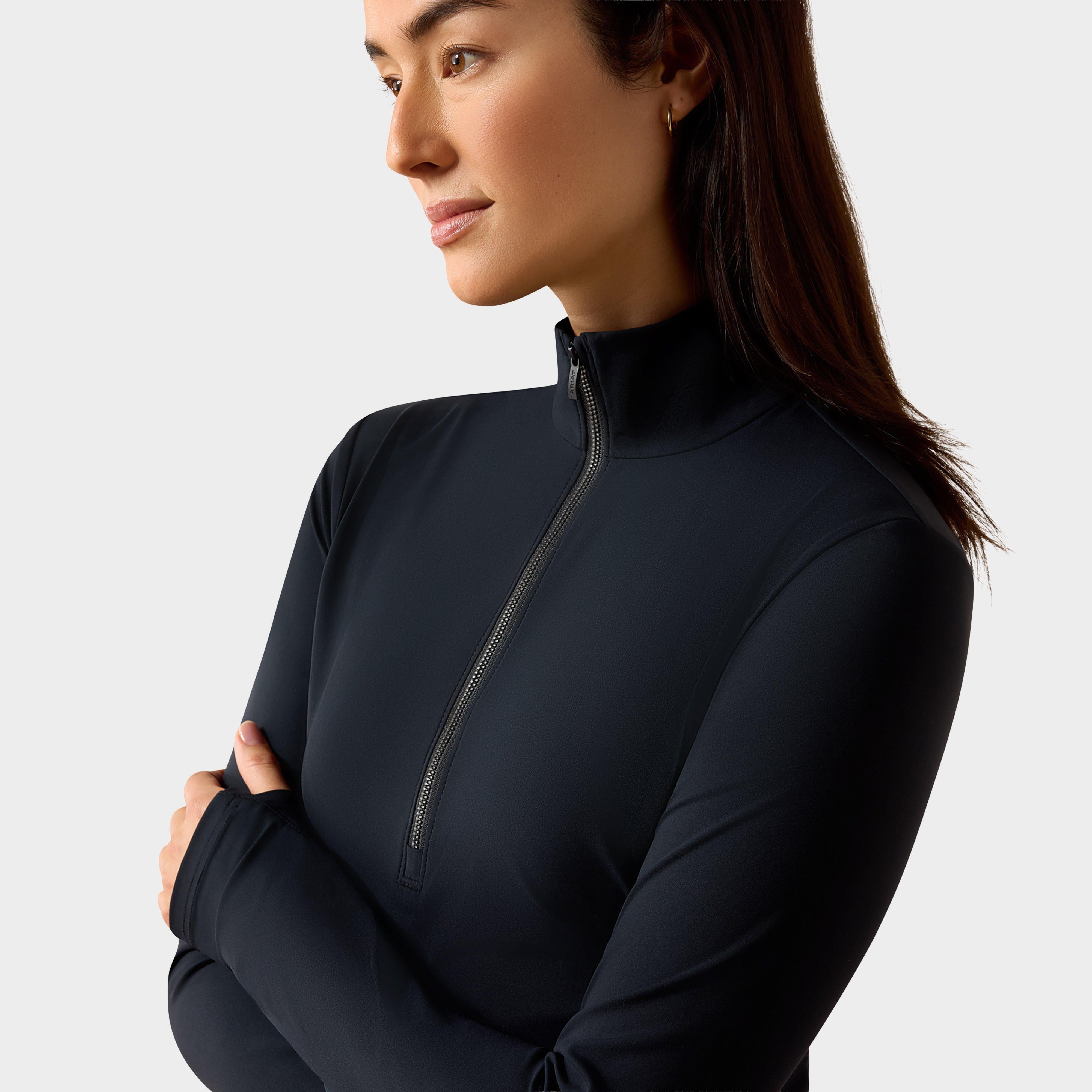 Women's SolVeil ½ Zip Baselayer Black