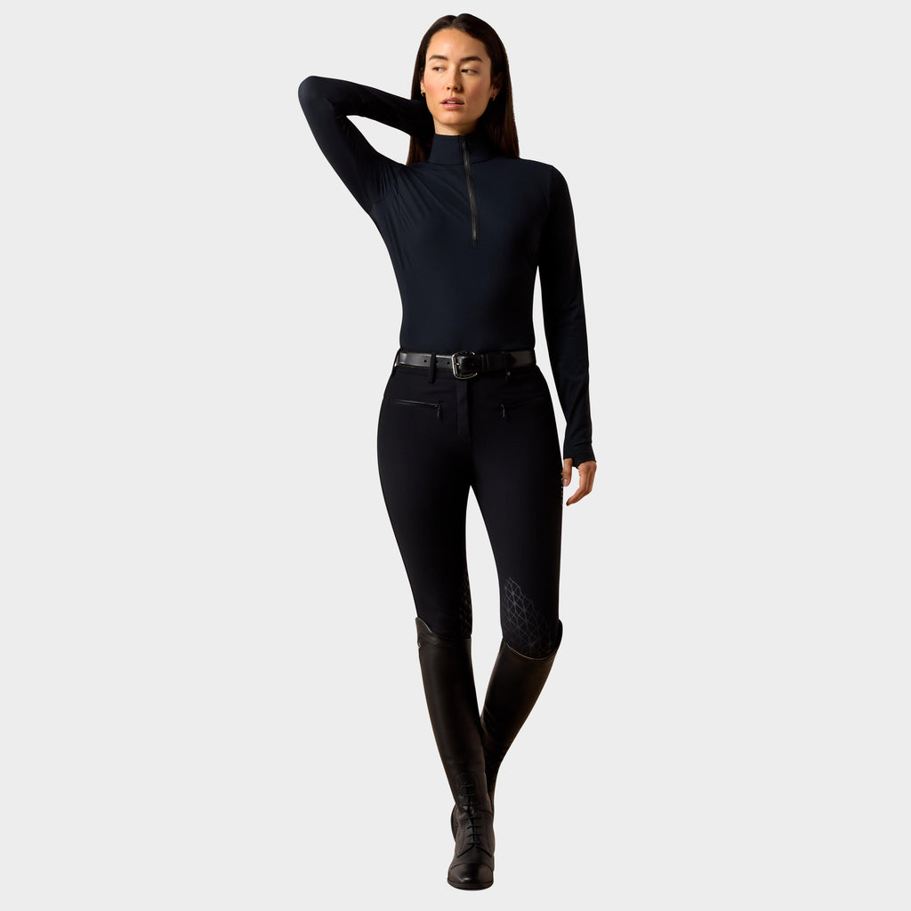 Women's SolVeil ½ Zip Baselayer Black