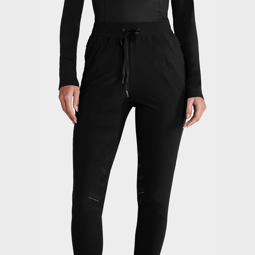 Women’s Knee Grip Training Pants Black