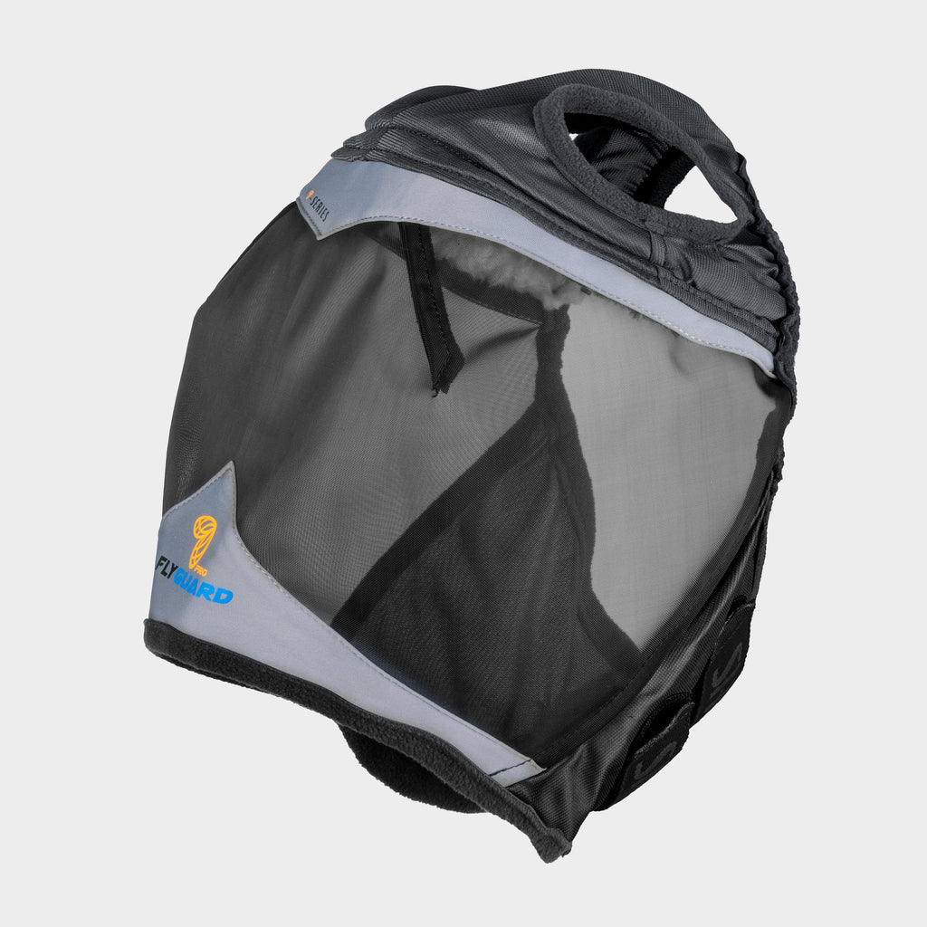 FlyGuard Pro Fine Mesh Fly Mask With Ear Holes Black