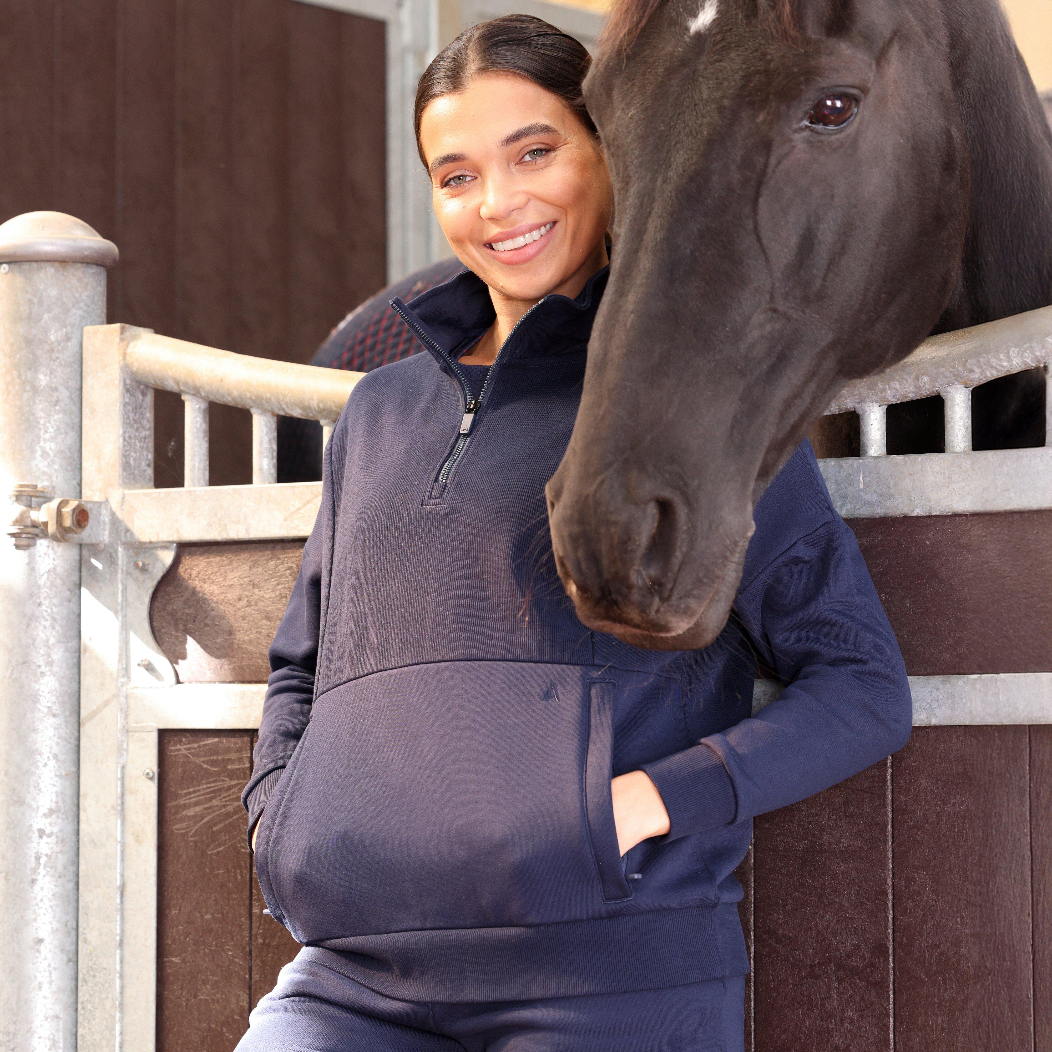 Women’s React Quarter Zip Sweater Midnight