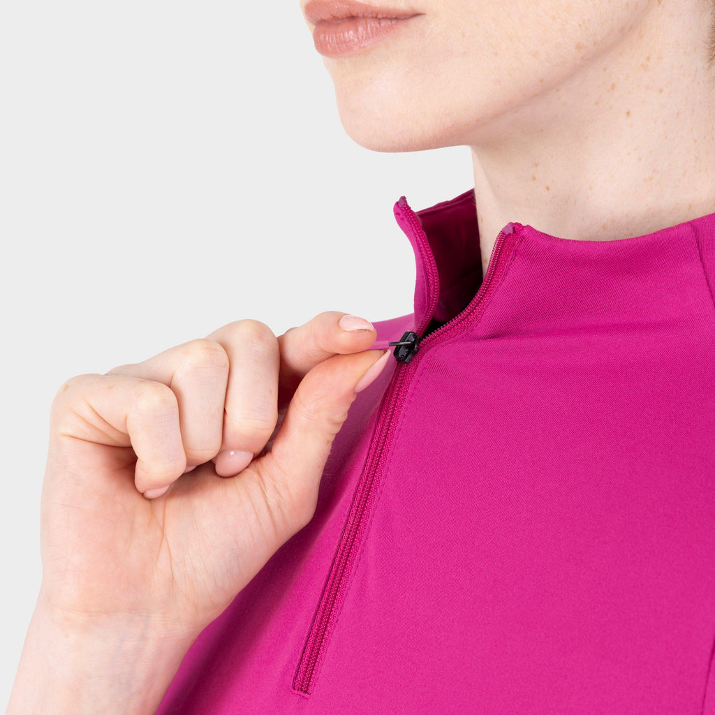 Women's React Short Sleeve Base Layer Fuchsia